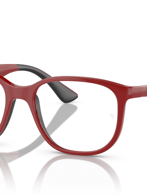 Ray-Ban Eyeglasses Children Rb9078v Optics Kids Bio-based Prescription - Red On Black Frame Clear Lenses 46-16 Polarized