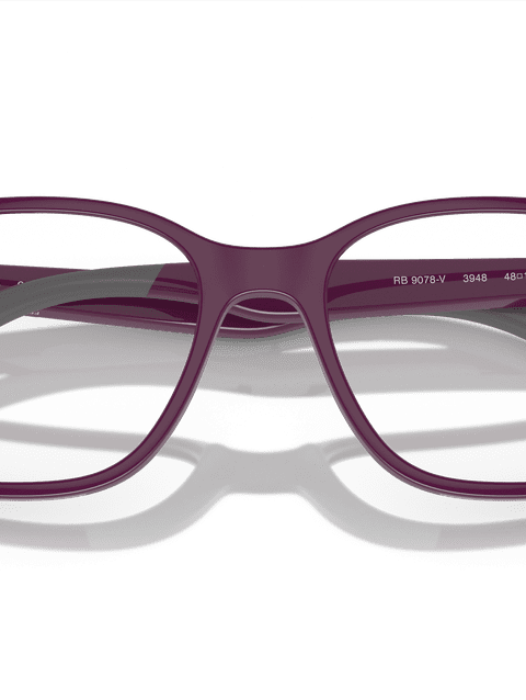 Ray-Ban Eyeglasses Children Rb9078v Optics Kids Bio-based Prescription - Violet On Grey Frame Demo Lens Lenses 46-16 Polarized