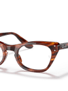 Ray-Ban Eyeglasses Children Miss Burbank Optics Kids Prescription - Striped Havana Frame Clear Lenses 41-18 Polarized