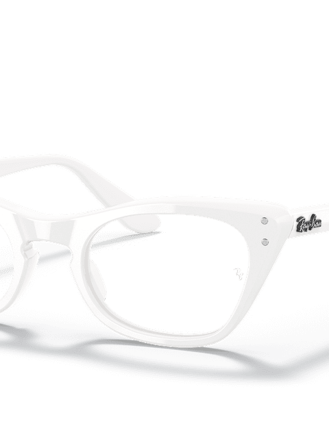 Ray-Ban Eyeglasses Children Miss Burbank Optics Kids Prescription - White Frame Clear Lenses 41-18 Polarized