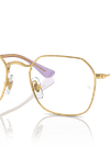 Ray-Ban Eyeglasses Children Rb9594v Optics Kids Prescription - Arista Gold Frame Clear Lenses 47-19 Polarized