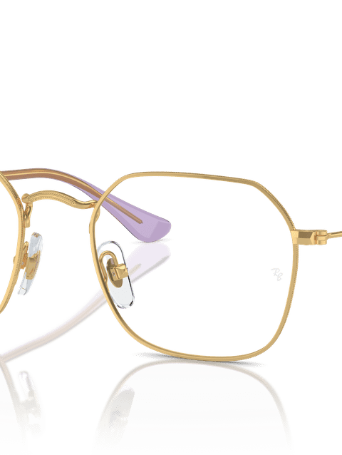 Ray-Ban Eyeglasses Children Rb9594v Optics Kids Prescription - Arista Gold Frame Clear Lenses 47-19 Polarized