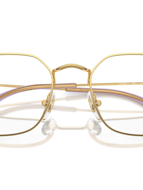 Ray-Ban Eyeglasses Children Rb9594v Optics Kids Prescription - Arista Gold Frame Clear Lenses 47-19 Polarized