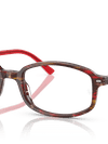 Ray-Ban Eyeglasses Unisex Sam Optics Prescription - Transparent Red Frame Clear Lenses 52-19 Polarized