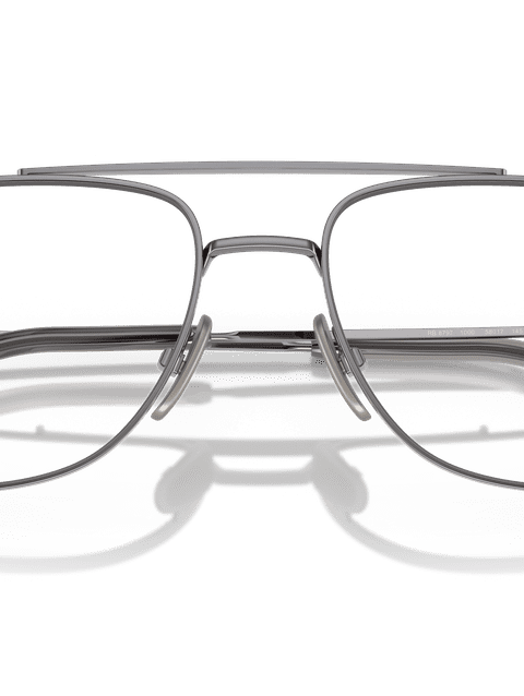 Ray-Ban Eyeglasses Unisex William Titanium Optics Prescription - Gunmetal Frame Clear Lenses 56-17 Polarized