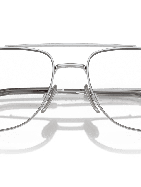 Ray-Ban Eyeglasses Unisex William Titanium Optics Prescription - Silver Frame Clear Lenses 58-17 Polarized