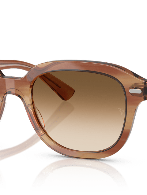 Ray-Ban Sunglasses Unisex Erik - Striped Brown Frame Brown Lenses 51-20