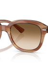 Ray-Ban Sunglasses Unisex Erik - Striped Brown Frame Brown Lenses 53-20