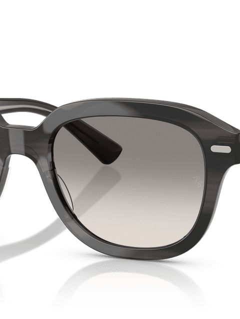 Ray-Ban Sunglasses Unisex Erik - Striped Grey Frame Grey Lenses 51-20