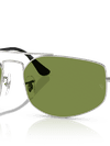 Ray-Ban Sunglasses Unisex Explorer V - Silver Frame Green Lenses 57-17