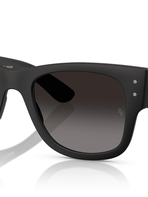 Ray-Ban Sunglasses Unisex Mega Wayfarer Liteforce - Sand Black Frame Grey Lenses 52-21 Polarized