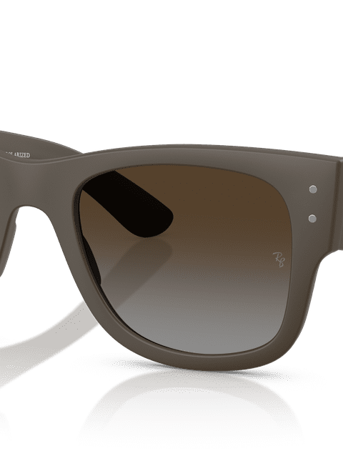 Ray-Ban Sunglasses Unisex Mega Wayfarer Liteforce - Sand Brown Frame Brown Lenses 50-21 Polarized