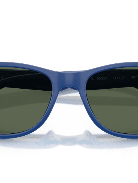 Ray-Ban Sunglasses Children New Wayfarer Kids - Rubber Blue Frame Green Lenses 47-15