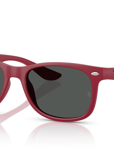 Ray-Ban Sunglasses Children New Wayfarer Kids - Rubber Bordeaux Frame Grey Lenses 47-15