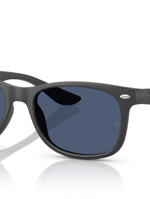 Ray-Ban Sunglasses Children New Wayfarer Kids - Rubber Dark Gray Frame Blue Lenses 47-15