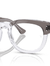 Ray-Ban Eyeglasses Unisex Mega Hawkeye Optics Prescription - Grey On Transparent Frame Clear Lenses 48-21 Polarized