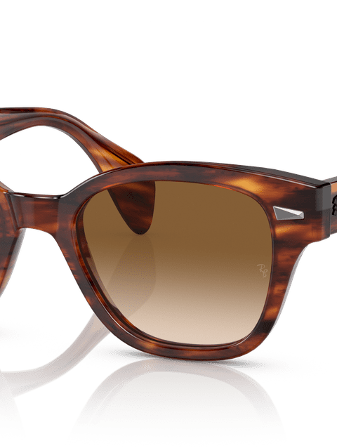 Ray-Ban Sunglasses Unisex Rb0880s - Striped Havana Frame Brown Lenses 53-19