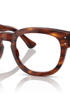 Ray-Ban Eyeglasses Unisex Mega Hawkeye Optics Prescription - Striped Havana Frame Clear Lenses 50-21 Polarized