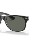 Ray-Ban Sunglasses Unisex New Wayfarer Classic - Black Frame Green Lenses 55-18 Polarized