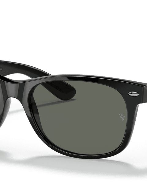 Ray-Ban Sunglasses Unisex New Wayfarer Classic - Black Frame Green Lenses 52-18 Polarized