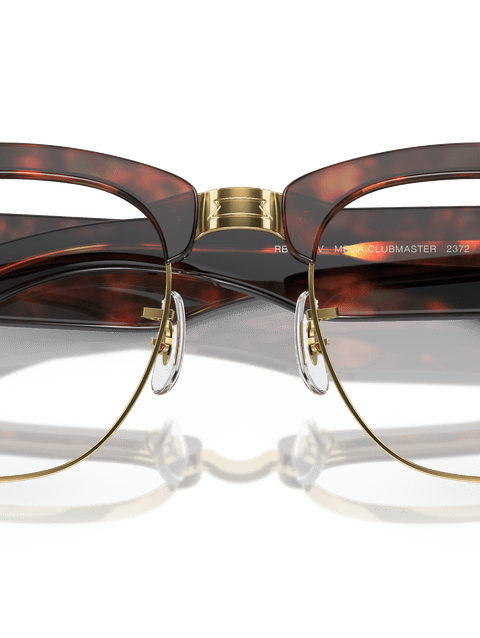 Ray-Ban Eyeglasses Unisex Mega Clubmaster Optics Prescription - Tortoise Frame Clear Lenses 50-21 Polarized