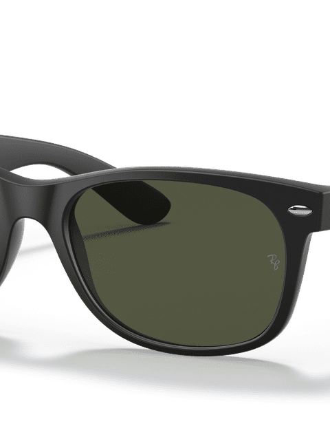 Ray-Ban Sunglasses Unisex New Wayfarer Classic - Black Frame Green Lenses 55-18