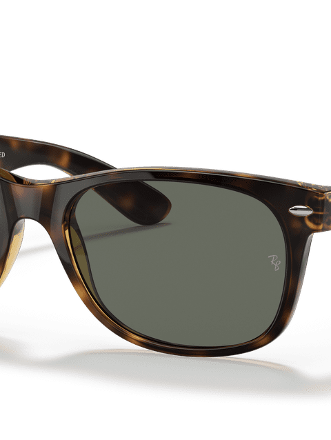 Ray-Ban Sunglasses Unisex New Wayfarer Classic - Tortoise Frame Green Lenses 52-18 Polarized