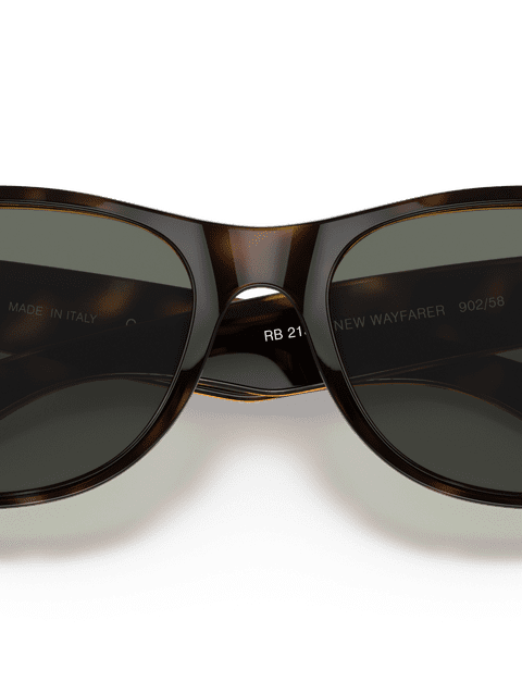 Ray-Ban Sunglasses Unisex New Wayfarer Classic - Tortoise Frame Green Lenses 52-18 Polarized