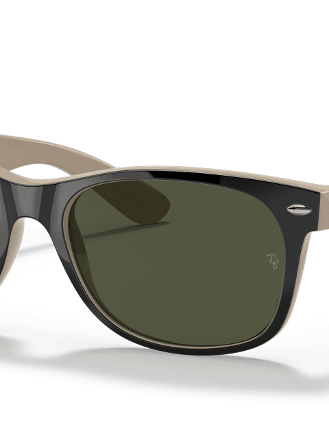 Ray-Ban Sunglasses Unisex New Wayfarer Color Mix - Black Frame Green Lenses 52-18