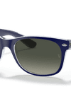 Ray-Ban Sunglasses Unisex New Wayfarer Color Mix - Blue Frame Grey Lenses 52-18