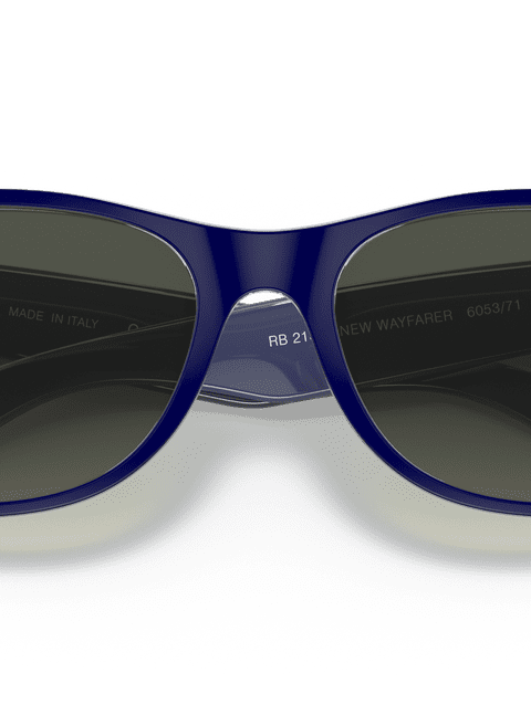 Ray-Ban Sunglasses Unisex New Wayfarer Color Mix - Blue Frame Grey Lenses 52-18