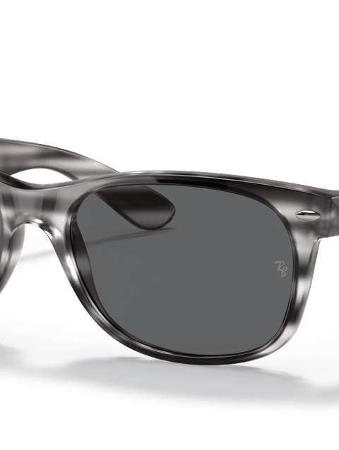 Ray-Ban Sunglasses Unisex New Wayfarer Color Mix - Striped Grey Frame Grey Lenses 55-18