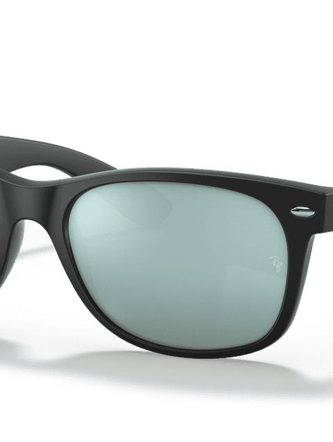 Ray-Ban Sunglasses Unisex New Wayfarer Flash - Black Frame Silver Lenses 55-18