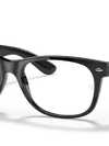 New Wayfarer Blue-light Clear Clear Blue Light Filter Polished Black