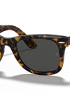 Ray-Ban Sunglasses Unisex Original Wayfarer Bicolor - Havana On Transparent Brown Frame Grey Lenses 50-22