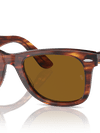 Ray-Ban Sunglasses Unisex Original Wayfarer Classic - Striped Havana Frame Brown Lenses 50-22