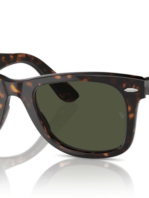 Ray-Ban Sunglasses Unisex Original Wayfarer Classic - Tortoise Frame Green Lenses 50-22