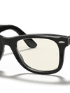 Ray-Ban Sunglasses Unisex Wayfarer Clear Evolve - Shiny Black Frame Grey Lenses 50-22