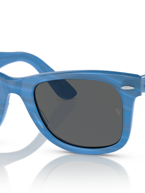 Ray-Ban Sunglasses Unisex Original Wayfarer Change - Photo Striped Blue Frame Grey Lenses 52-22