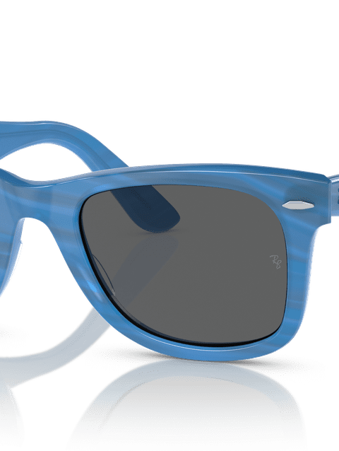 Ray-Ban Sunglasses Unisex Original Wayfarer Change - Photo Striped Blue Frame Grey Lenses 50-22