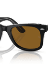 Ray-Ban Sunglasses Unisex Original Wayfarer Classic - Black On Transparent Frame Brown Lenses 50-22