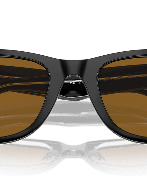 Ray-Ban Sunglasses Unisex Original Wayfarer Classic - Black On Transparent Frame Brown Lenses 50-22