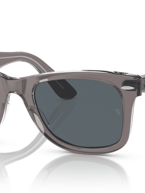 Ray-Ban Sunglasses Unisex Original Wayfarer Classic - Grey On Transparent Frame Blue Lenses 50-22