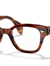 Ray-Ban Eyeglasses Unisex Rb0880 Optics Prescription - Striped Havana Frame Clear Lenses 49-19