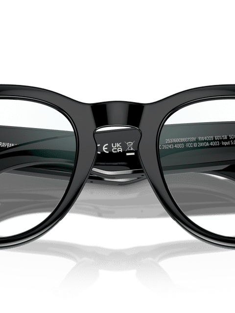 Ray-Ban Meta Headliner Smart Glasses Black Frame Clear Lenses