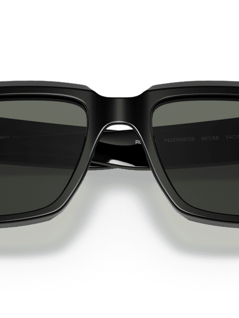 Ray-Ban Sunglasses Unisex Inverness - Black Frame Green Lenses 54-18 Polarized