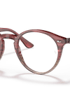 Ray-Ban Eyeglasses Unisex Rb2180v Optics Prescription - Bordeaux Havana Frame Clear Lenses 49-21