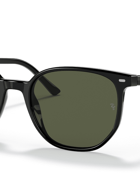 Ray-Ban Sunglasses Unisex Elliot - Black Frame Green Lenses 52-19