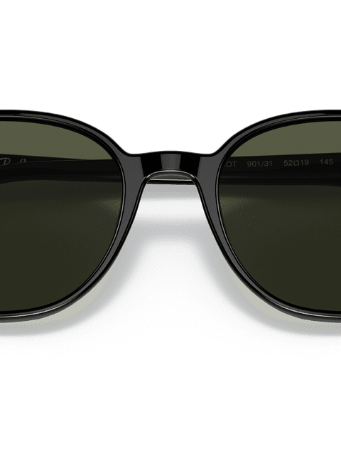 Ray-Ban Sunglasses Unisex Elliot - Black Frame Green Lenses 52-19