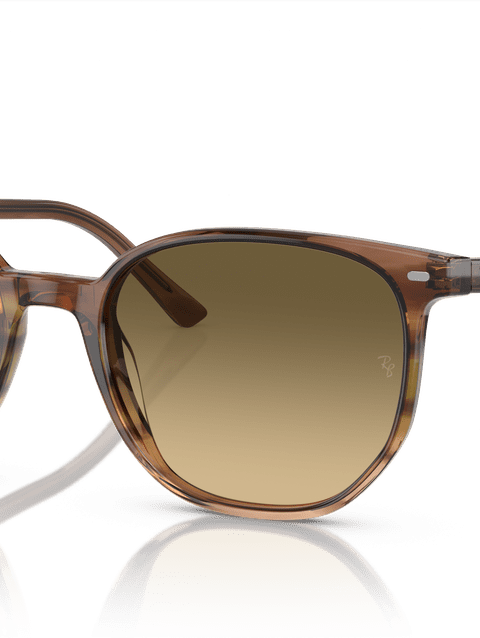 Ray-Ban Sunglasses Unisex Elliot - Striped Brown Frame Brown Lenses 52-19